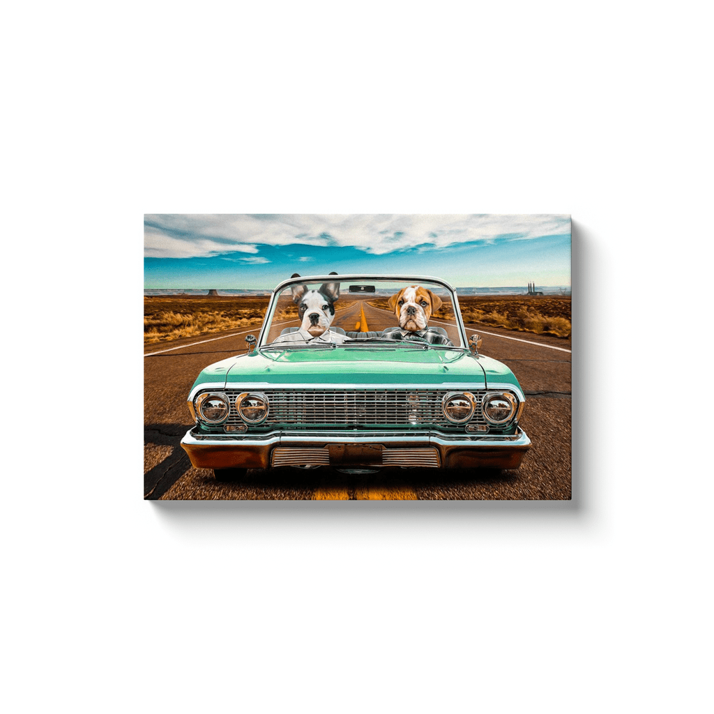 &#39;The Lowrider&#39; Personalized 2 Pet Canvas