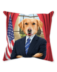 'The President' Personalized Pet Throw Pillow