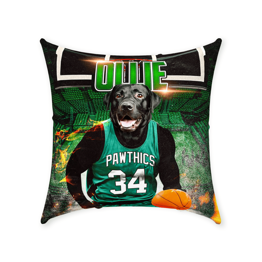 &#39;Boston Walkies&#39; Personalized Pet Throw Pillow