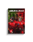 'Portugal Doggos' Personalized 2 Pet Canvas
