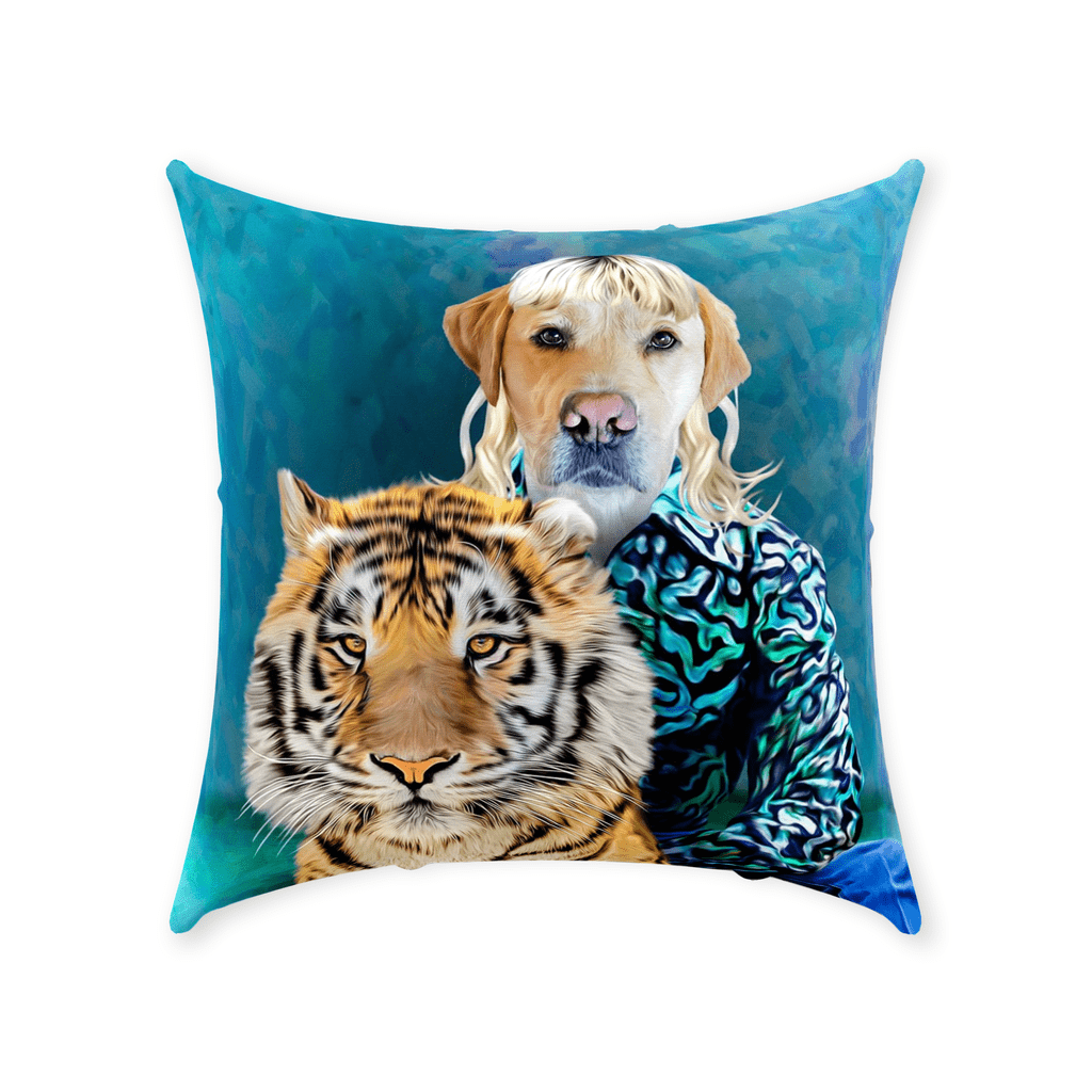 &#39;Woofer King&#39; Personalized Pet Throw Pillow