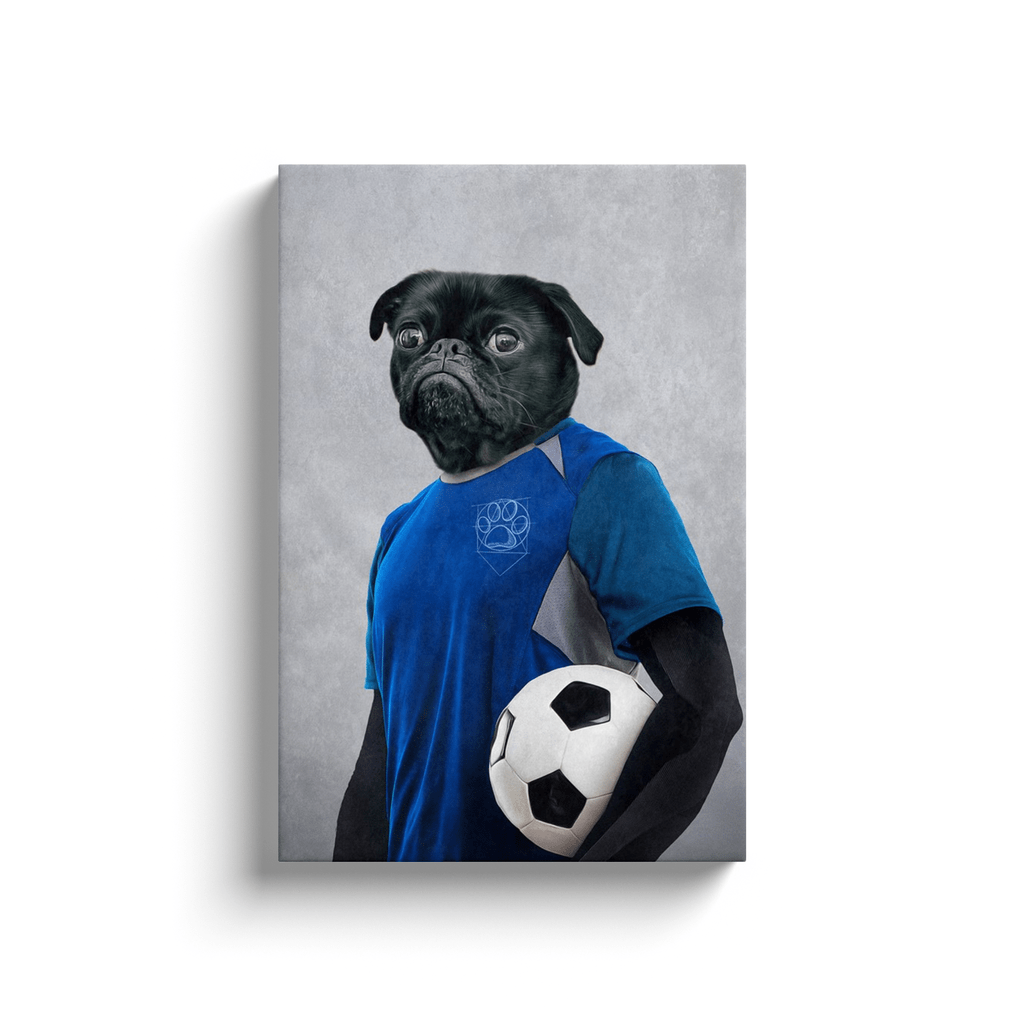 Lienzo personalizado para mascotas &#39;Jugador de fútbol&#39;