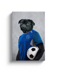 Lienzo personalizado para mascotas 'Jugador de fútbol'