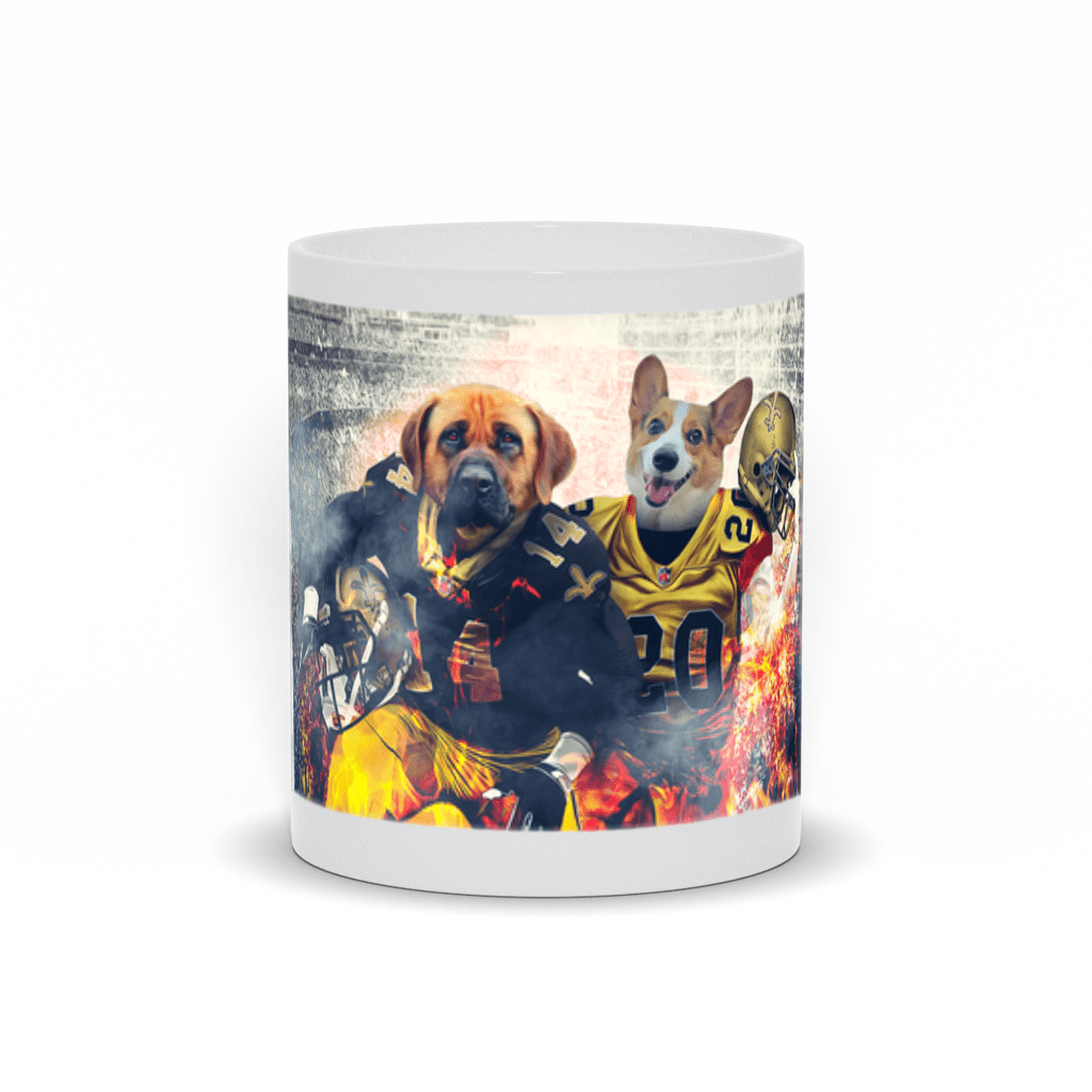 &#39;New Orleans Doggos&#39; Personalized 2 Pet Mug