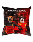 'Belgium Doggos' Personalized 2 Pet Throw Pillow
