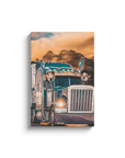'The Truckers' Personalized 2 Pet Canvas
