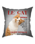 'Le Cat' Personalized Pet Throw Pillow