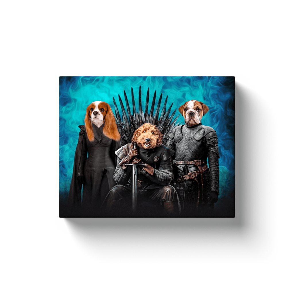 &#39;Game of Bones&#39; Personalized 3 Pet Canvas