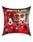 'Poland Doggos' Personalized 2 Pet Throw Pillow