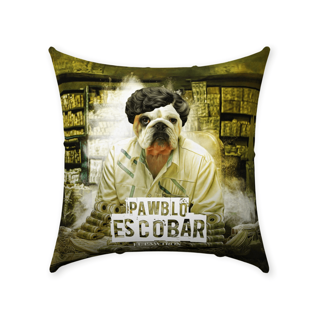 &#39;Pawblo Escobar&#39; Personalized Pet Throw Pillow