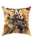 'Dogati Riders' Personalized 2 Pet Throw Pillow