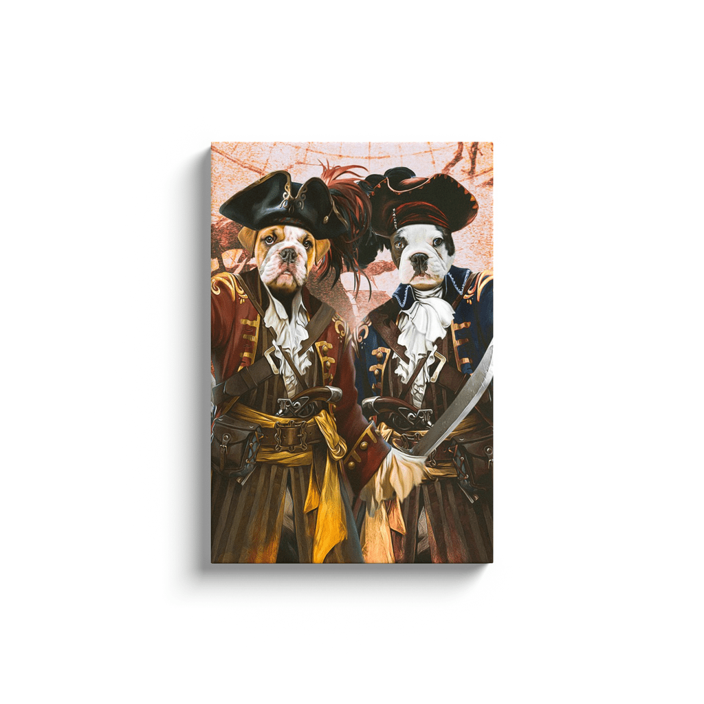 &#39;The Pirates&#39; Personalized 2 Pet Canvas