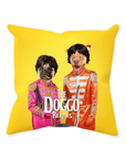 'The Doggo Beatles' Personalized 2 Pet Throw Pillow