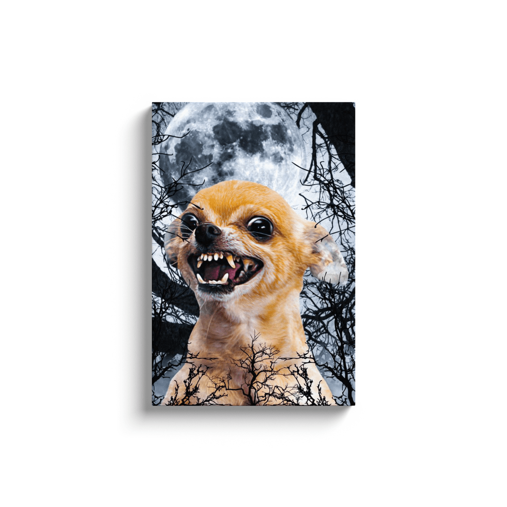 &#39;The Fierce Wolf&#39; Personalized Pet Canvas