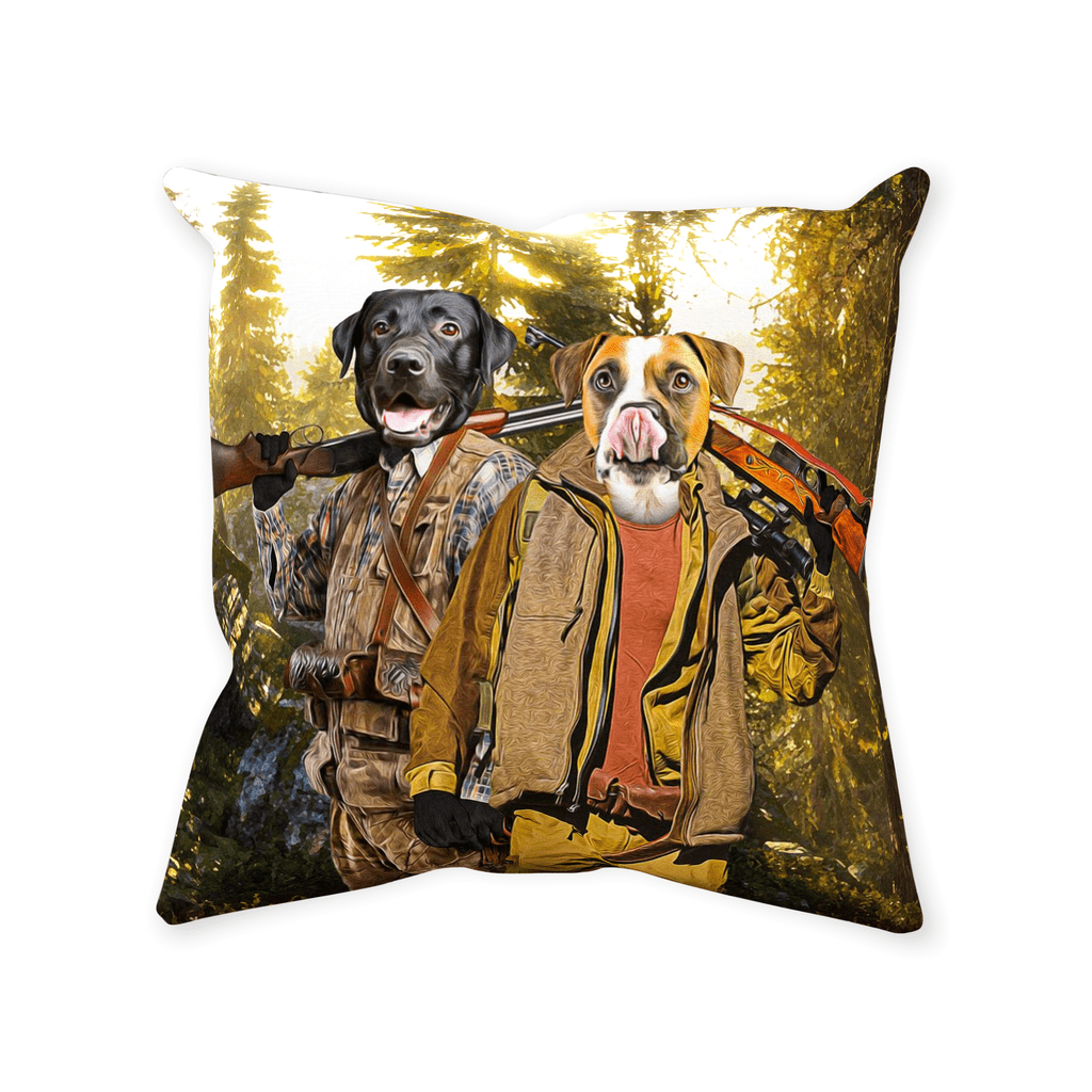 &#39;The Hunters&#39; Personalized 2 Pet Throw Pillow