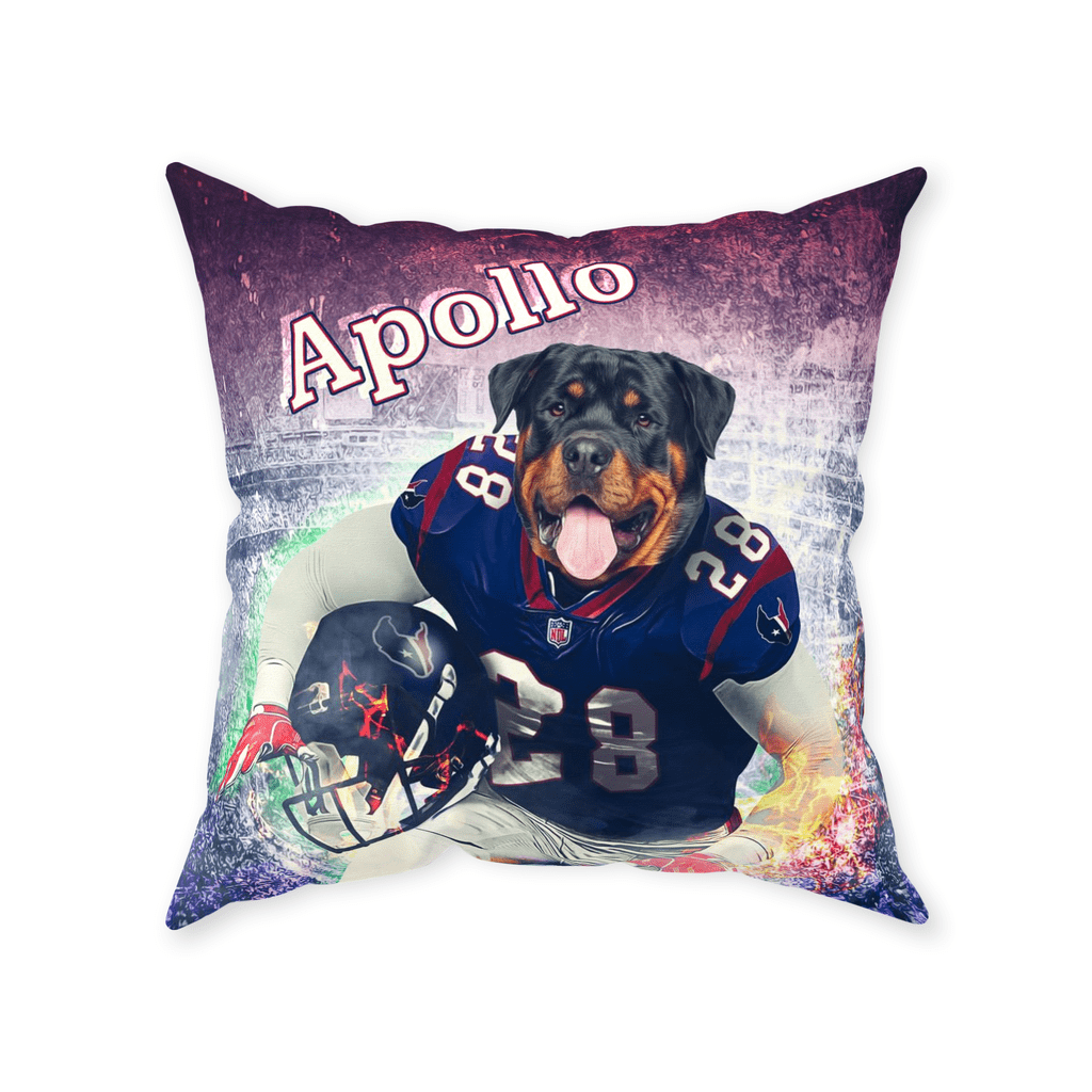 &#39;Houston Doggos&#39; Personalized Pet Throw Pillow