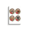 Load image into Gallery viewer, 4 Pet Personalized Christmas Wreath Canvas