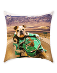 'Kawadawgi Rider' Personalized Pet Throw Pillow