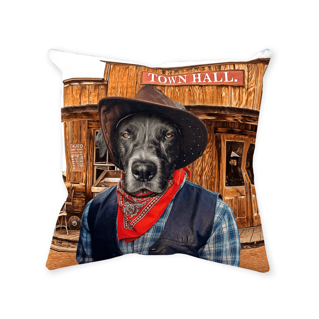 &#39;The Cowboy&#39; Personalized Pet Throw Pillow