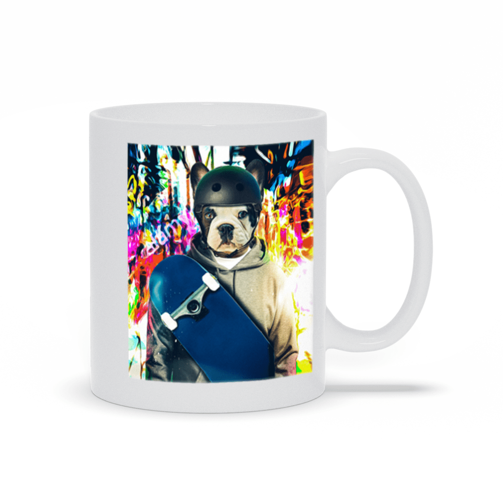 &#39;The Skateboarder&#39; Personalized Pet Mug