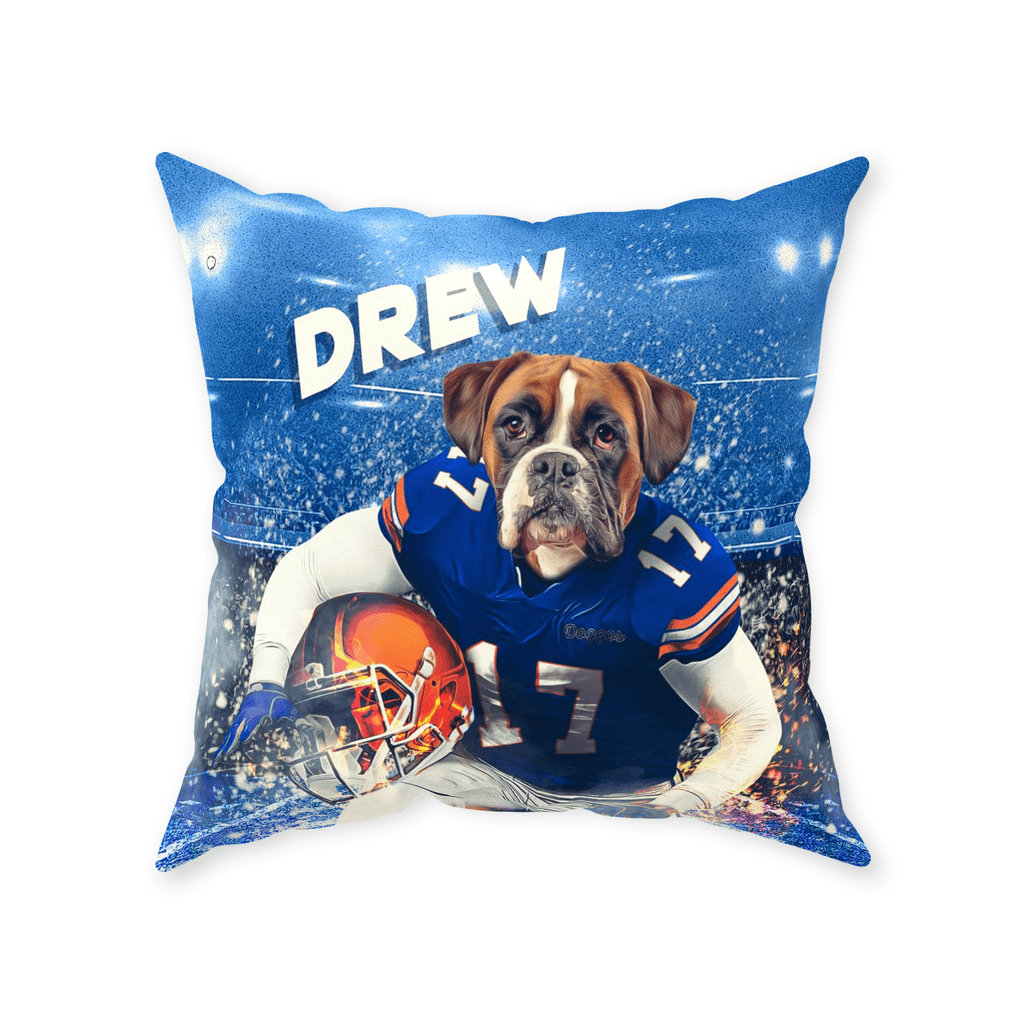 &#39;Florida Doggos College Football&#39; Personalized Pet Throw Pillow