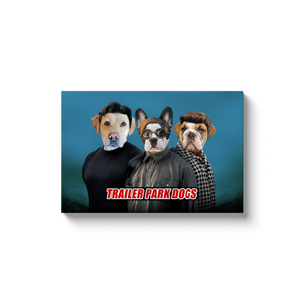 &#39;Trailer Park Dogs 3&#39; Personalized 3 Pet Canvas
