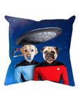 'Doggo-Trek' Personalized 2 Pet Throw Pillow