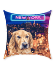 Cojín para perro personalizado 'Doggos of New York'