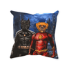 Load image into Gallery viewer, &#39;Batdog &amp; Flash Doggo&#39; Personalized 2 Pet Throw Pillow