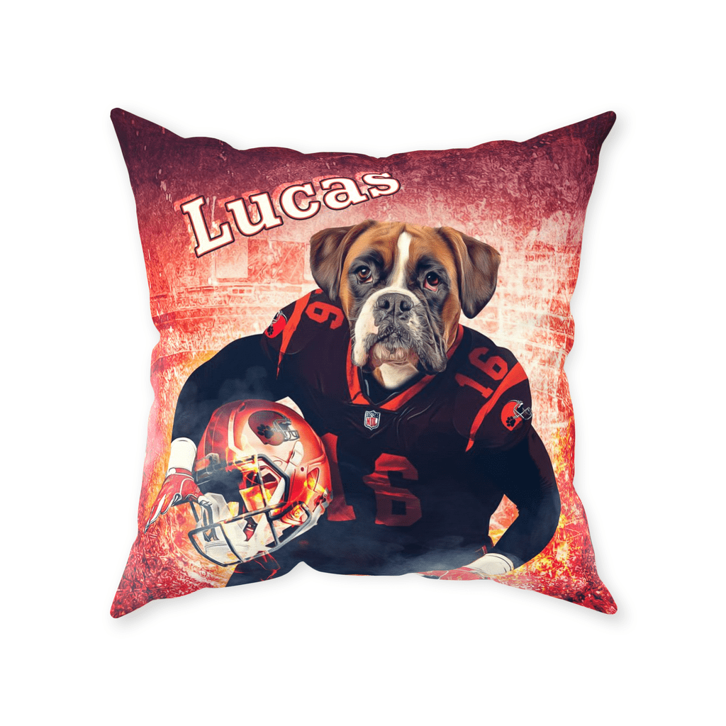 &#39;Cleveland Doggos&#39; Personalized Pet Throw Pillow
