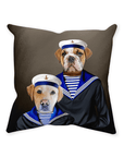 'The Sailors' Personalized 2 Pet Throw Pillow
