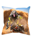 'The Motocross Rider' Personalized Pet Throw Pillow