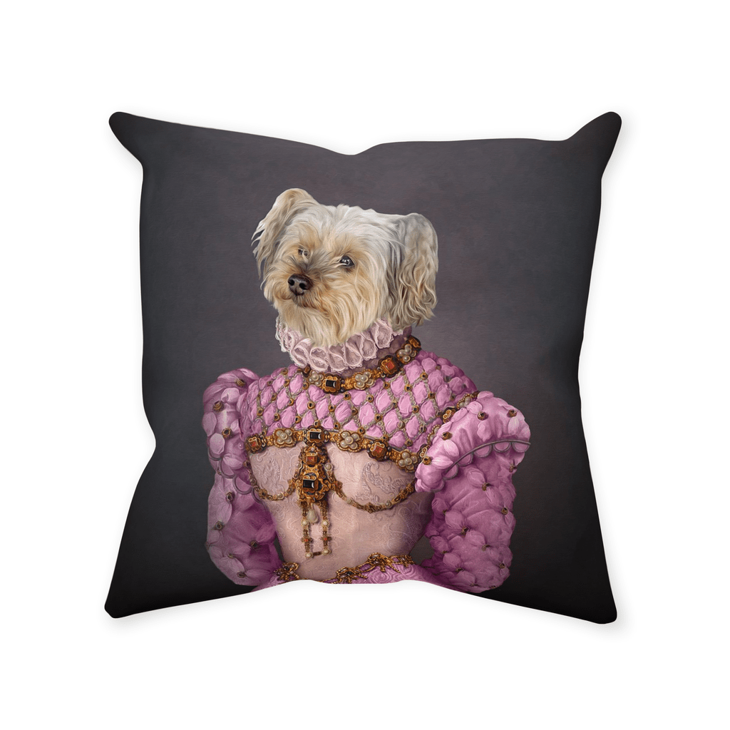 &#39;The Pink Princess&#39; Personalized Pet Throw Pillow