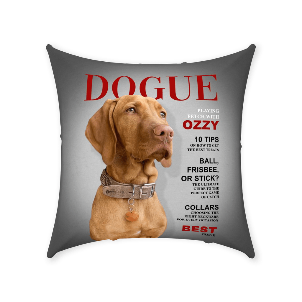 &#39;Dogue&#39; Personalized Pet Throw Pillow