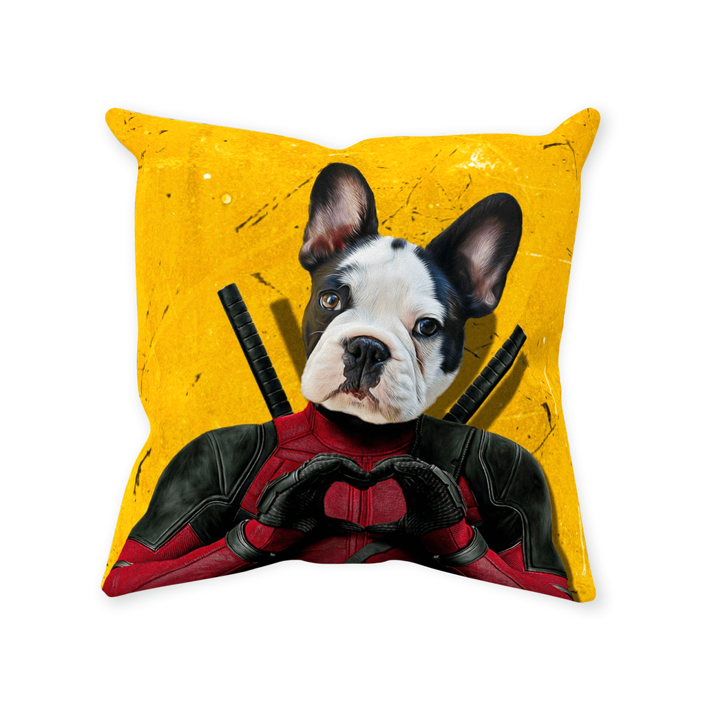 &#39;Deadpaw&#39; Personalized Pet Throw Pillow