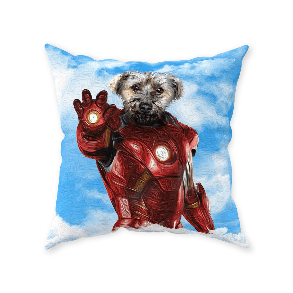 &#39;The Iron Doggo&#39; Personalized Pet Throw Pillow
