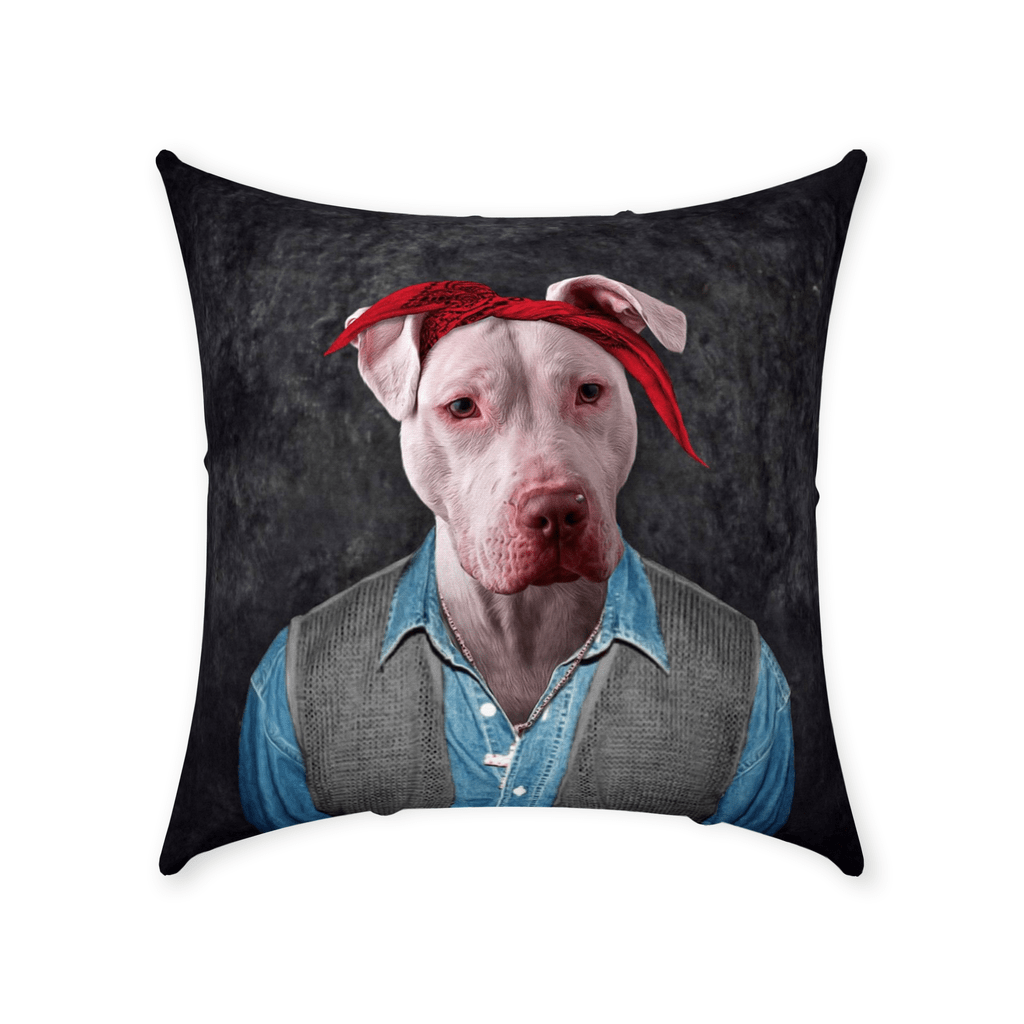 &#39;2Pac Dogkur&#39; Personalized Pet Throw Pillow