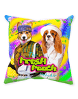 'The Fresh Pooch' Personalized 2 Pet Throw Pillow