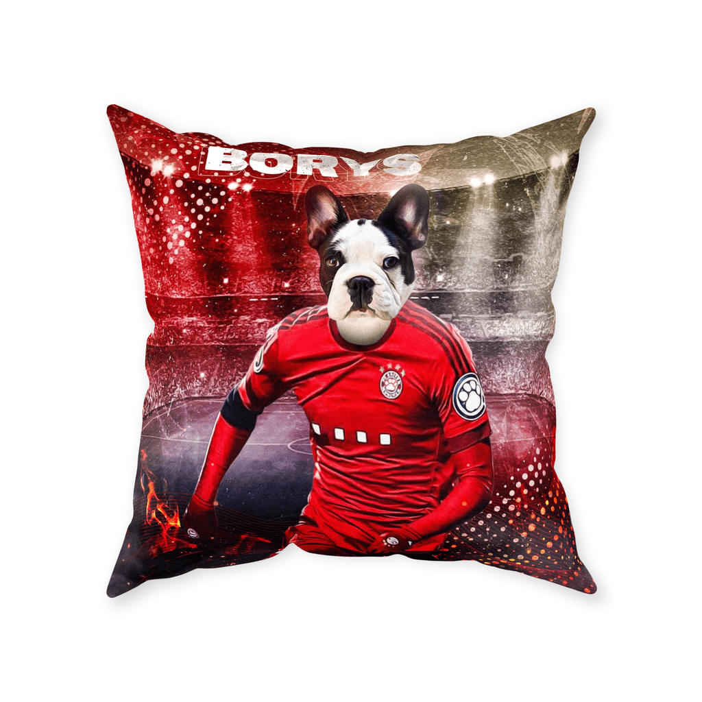 &#39;Poland Doggos Euro Football&#39; Personalized Pet Throw Pillow