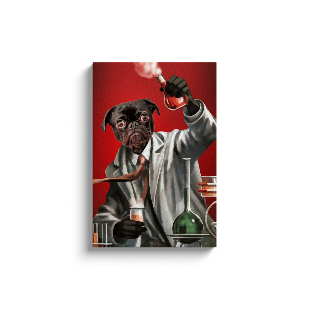 &#39;The Mad Scientist&#39; Personalized Pet Canvas