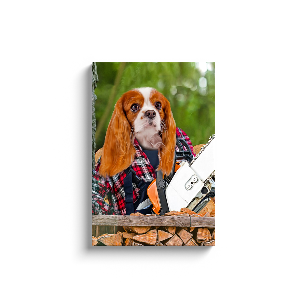 Lienzo personalizado para mascotas &#39;Lumberwoman&#39;
