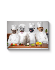 'The Chefs' Personalized 4 Pet Canvas