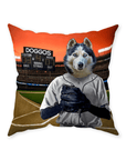 'The Baseball Player' Personalized Pet Throw Pillow