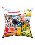 Cojín personalizado para 4 mascotas 'The Beach Dogs'