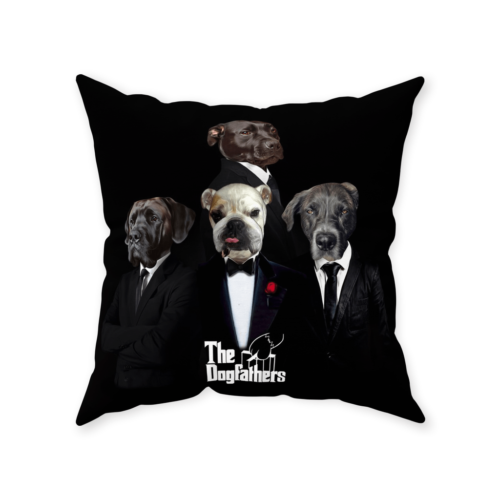 &#39;The Dogfathers&#39; Personalized 4 Pet Throw Pillow