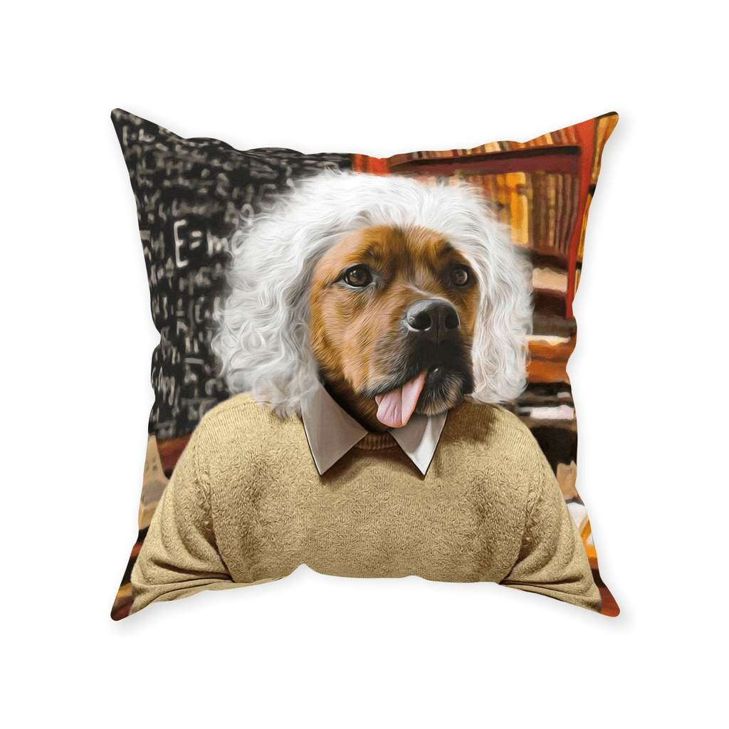 &#39;Albert Pawstein&#39; Personalized Pet Throw Pillow