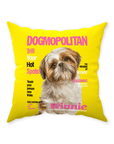 Cojín personalizado para mascotas 'Dogmopolitan'