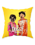 Cojín personalizado para 2 mascotas 'The Doggo Beatles'