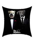 'The Dogfathers' Personalized 2 Pet Throw Pillow