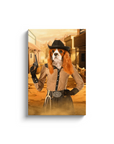 'The Cowgirl' Personalized Pet Canvas